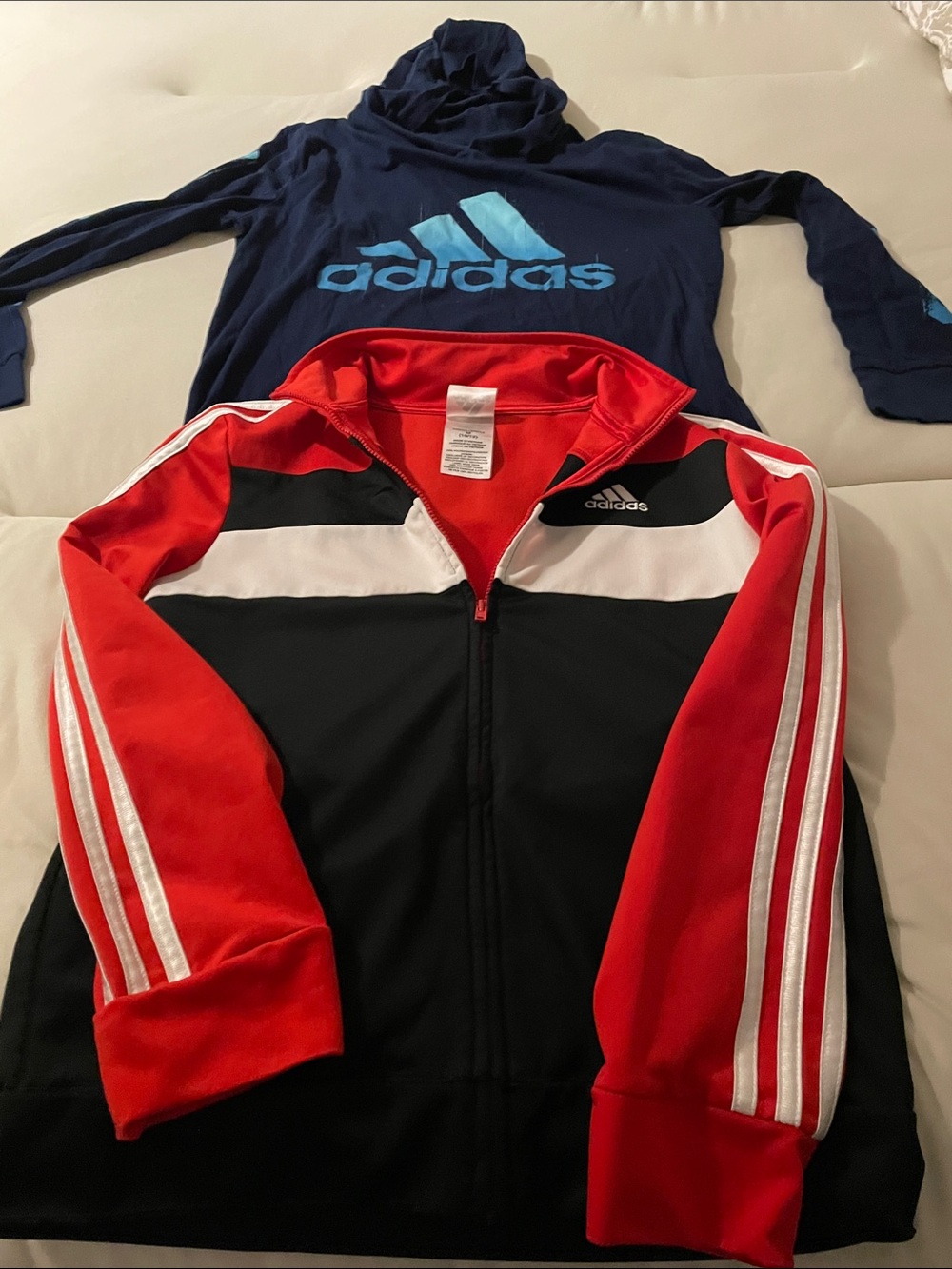 adidas Red, Black & White Zip Track Jacket